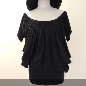 Bebe Black Dress Off Shoulder Size S ❤️